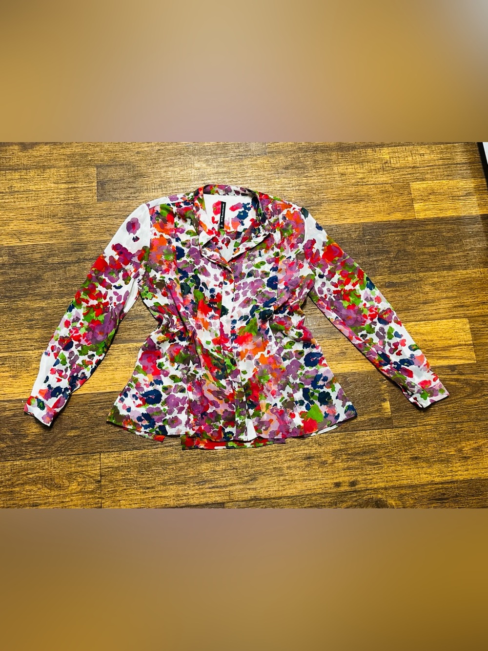 Walter Baker Multicolor Floral Button-Front Blouse